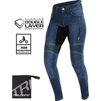 Sportovní oblečení Dámské kalhoty Trilobite Parado doublelayer AAA skinny fit blue level 2