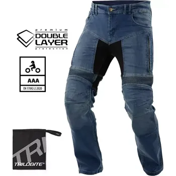 Sportovní oblečení Kalhoty na moto Trilobite Parado doublelayer AAA regular fit men jeans blue level 2 (Prodloužené)