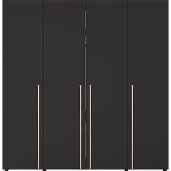 Šatní skříň GiB Meble Šatní skříň DOMINO SZ4D Barva: černá