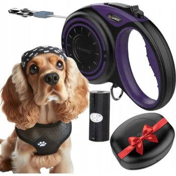 Vodítko pro psa VODÍTKO PRO PSA automatická Svinovací páska + nádoba DOGNESS 4 m do 20 kg M
