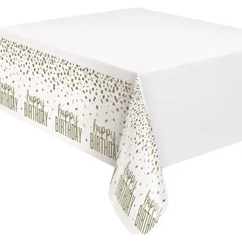 Jednorázový ubrus Plastový ubrus Glitz bílý