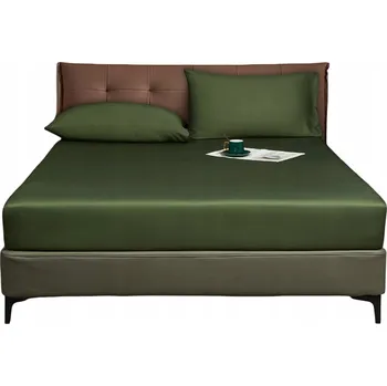 Prostěradlo Luofanfei Prostěradlo s gumou 180 x 200 cm, hladké, zelené, 25-30 cm