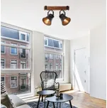 Brilliant 82129/46 Stropní svítidlo PLOW černá ocel + DŘEVO