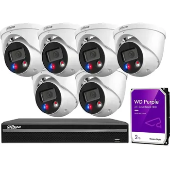 IP kamera SADA IP MONITORINGU 8 Mpx 4K DAHUA TIOC 6x IPC-HDW3849H-AS-PV-0280B + NVR