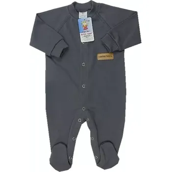 Kojenecký overall Overal na spaní jednobarevný grafitová Autex Baby