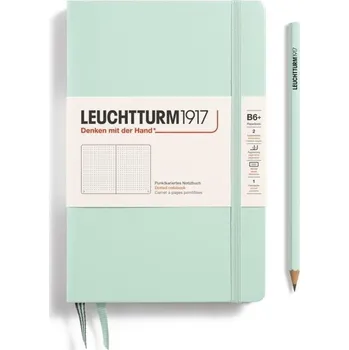 Blok Leuchtturm1917 Zápisník Mint Green Paperback B6+ tečkovaný