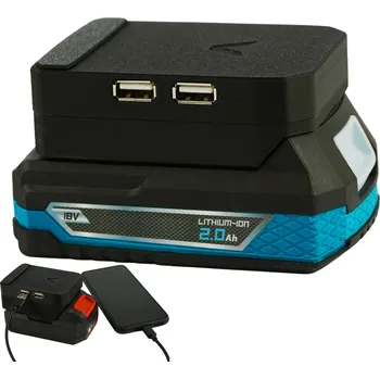 Adaptér baterie Dedra USB napájecí adaptér pro nabíjení powerbanky na akumulátor