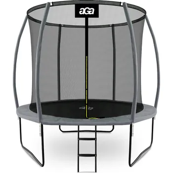 Sport Aga SPORT EXCLUSIVE Trampolína 250 cm Šedá + ochranná síť + žebřík