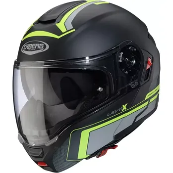 Helma na motorku Caberg Levo X Elite matt black/grey/yellow fluo vel. XL