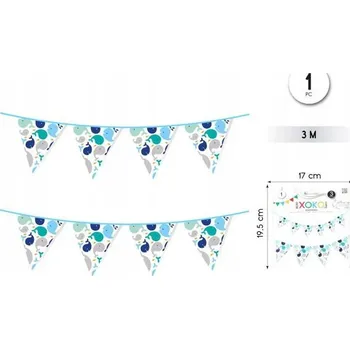 Dekorativní girlanda s motivem velryb - 3 metry
