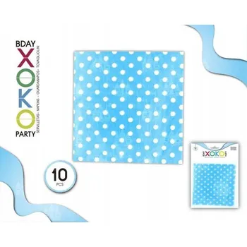 Papírový ubrousek Papírový ubrousek s modrými puntíky - dekorace na stůl
