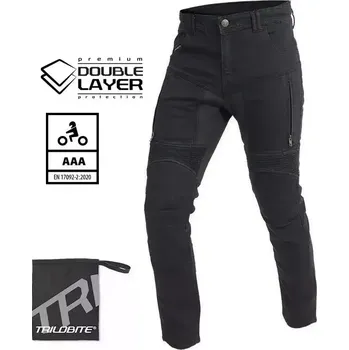 Sportovní oblečení Trilobite Parado doublelayer AAA skinny fit men jeans black level 2 vel. 42