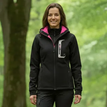 Dámský kabát Dámská softshellová bunda černá Kugo HB8632