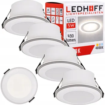 LED stropní svítidlo 4x SPOT lampa bílá NEUTRÁLNÍ bílá 5W 8cm