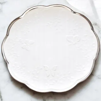 Talíř Mělký jídelní talíř LUXITO Silver Garden 27 cm