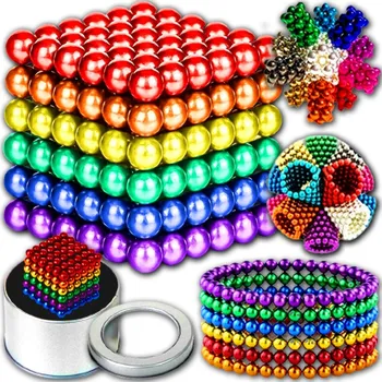 ostatní stavebnice Magnetické kuličky barevné 216 ks 5 mm