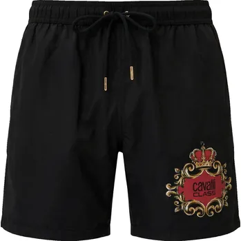 Pánské plavky Cavalli Class Logo Black plavky XL Černá