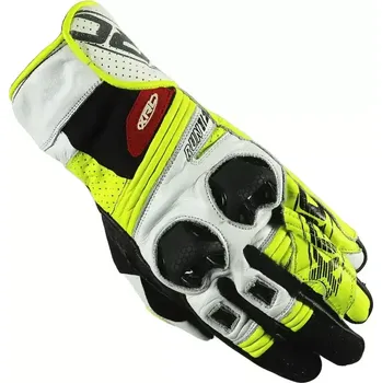 Moto rukavice Rukavice na moto XRC RUN 1/2 WHT/FLUO/BLK vel. 2XL