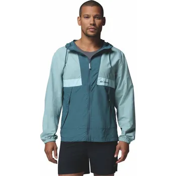 Pánské oblečení Columbia Spire Valley Hooded Windbreaker M 2117051461 - crushed blue/everblue marine S