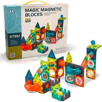 Kuličková dráha Kuličková dráha magnetická stavebnice 66 ks