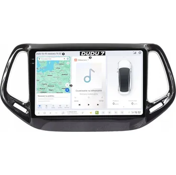 GPS navigace AUTORÁDIO S CARPLAY ANDROID AUTO pro JEEP COMPASS 2016+ QLED 12GB RAM