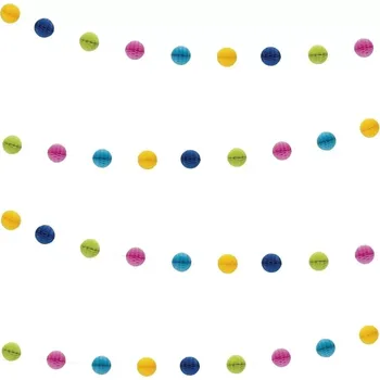 Girlanda papírová - barevné koule 213 cm