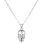 AGATO Jemný stříbrný náhrdelník s lebkou AGT-N028X