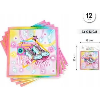 Papírový ubrousek PAPÍROVÉ UBROUSKY ubrousky, barevné rolky narozeniny dort 12 Ks