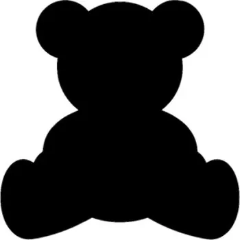 Dóza na potraviny Označto Štítek/nálepka do koupelny - Medvídek Barva písma: Stříbrná