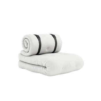 Křeslo KARUP Rozkládací zahradní křeslo BUCKLE UP OUT bílé s nylonovými páskami