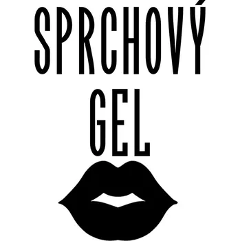 Dóza na potraviny Označto Štítek/nálepka do koupelny Sprchový gel - SLIM - pusa Barva písma: Černá