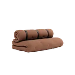 KARUP DESIGN Rozkládací pohovka BUCKLE UP cihlově hnědá 140 cm 801759759140