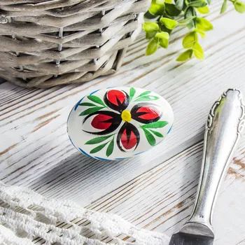 Velikonoční dekorace Dřevěné velikonoční vajíčko BÍLÉ