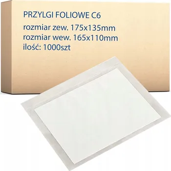 Obálka Fóliové obálky s kapsou (kangurka) C6, 1000 ks