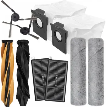 Sada příslušenství pro robotický vysavač HEPA filtry, kartáče pro vysavač XIAOMI DreameBot Aqua10 Ultra Track (RLR81CE) sada mopů a sáčky 10ks