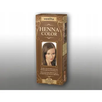 Barva na vlasy Venita Bylinný tónovací balzám Henna 114 Zlatohnědá