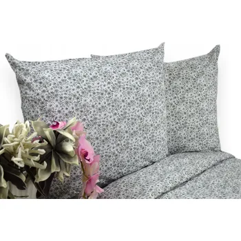 Povlečení Povlečení bavlna 100% 160x200 šedé kvítky 3438 Kobi Polská firma