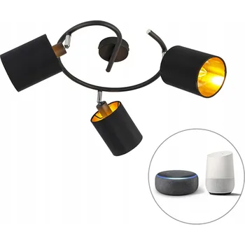 IP kamera Stropní reflektor kulatý QAZQA černý