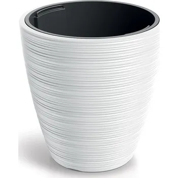 Květináč Plastový květináč Venas Round bílý, varianta 29,9 cm