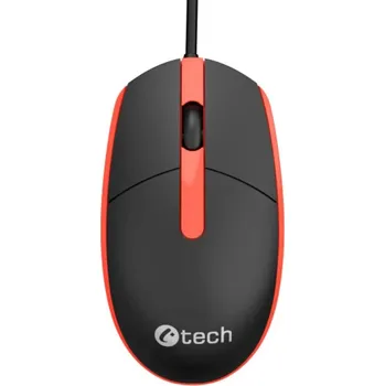 Myš C-TECH Myš WM-10, černo/červená, USB WM-10R