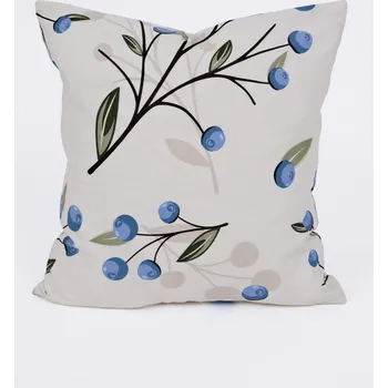 Bavlněný povlak na polštář Renforcé 40 × 40 cm - Borůvky přírodní