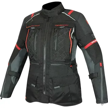 Moto bunda Dámská bunda na motorku Nazran Cavell Tech-Air black/red vel. S
