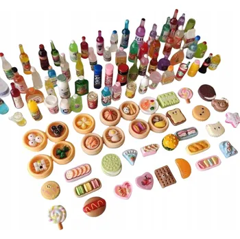 Doplněk pro panenku 100 KUSŮ MINI JEDZENIE ROZTOMILÉ DOPLŇKY PRO PANENKY dárky