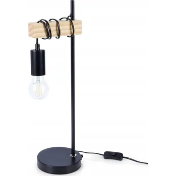 Lampička ČERNÁ KOVOVÁ STOLNÍ NOČNÍ LAMPA DO OBÝVACÍHO POKOJE LOŽNICE 51 CM