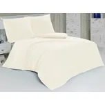 Jednobarevné povlečení bavlněné na zip 2x 70x90, 200x200 EXCLUSIVE smetanové