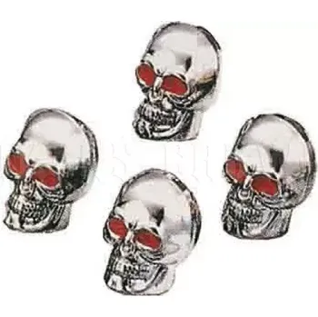 Čepička na ventilek Winker Lamps M43-0371 čepičky ventilku lebka silver 4kusy