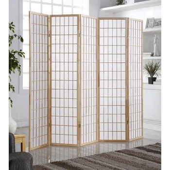 Paraván Paraván japonský 5dílný SC01-5 NAT Dekorhome