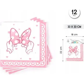 Papírový ubrousek Papírový ubrousek s mašlí - dekorace na stůl