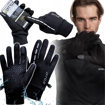 Cyklistické rukavice Cyklistické rukavice nepromokavé zimní pánské dámské dotykové pro běhání