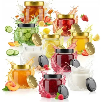 Sklenice 20 x Sklenice ATENA 225 ml na svíčky Džem Med Dárek Svatební Hostina Skleněná Zavařovací Sklenice